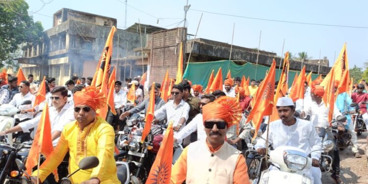 दुचाकीरॅलीने भगव्या वातावरणात राजापूर ‘ शिवमय’