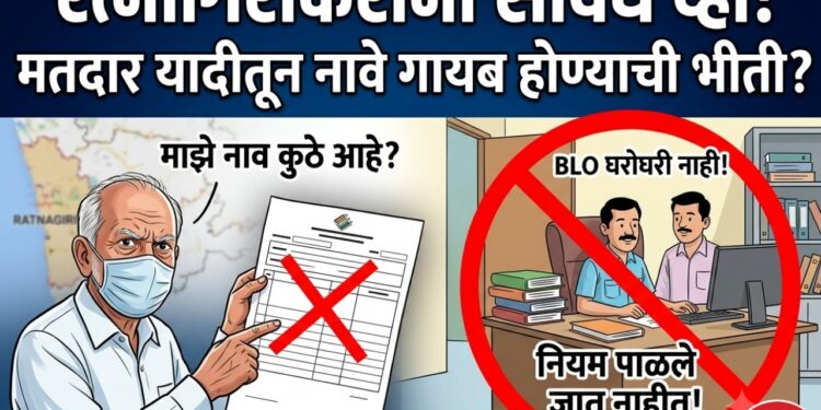 रत्नागिरीत ‘बीएलओ घरोघरी’ नव्हे, मतदारच बीएलओंच्या दारी!